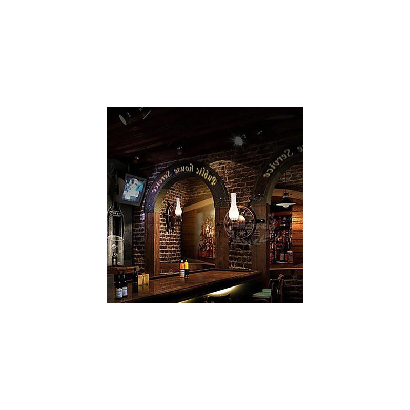 מנורת קיר אחת אור וזכוכית