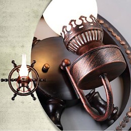 מנורת קיר אחת אור וזכוכית