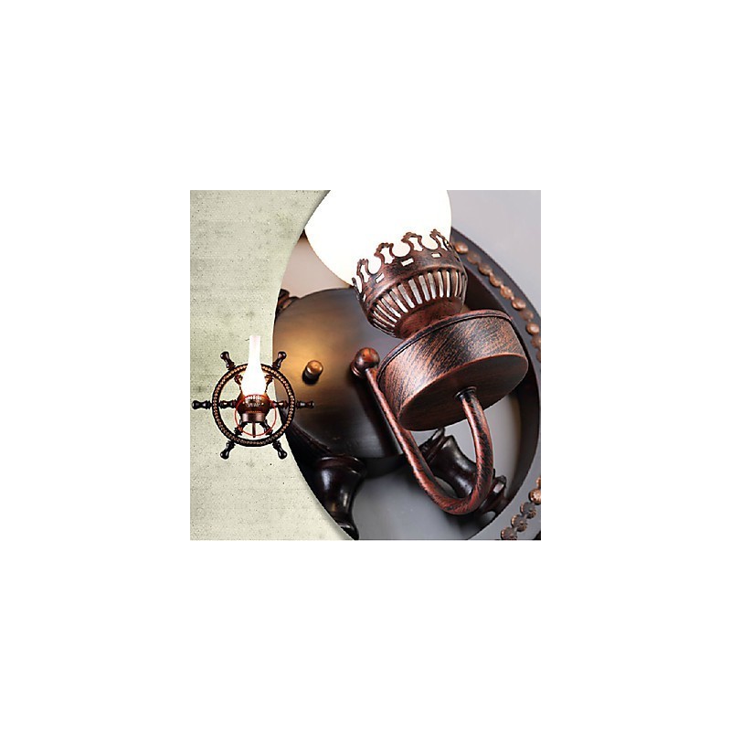 מנורת קיר אחת אור וזכוכית