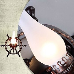 מנורת קיר אחת אור וזכוכית