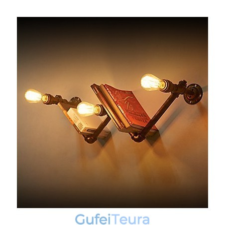 רטרו מתכת למיטות קיר פמוט כפר פסטורלי אורות קיר סלון חדר אוכל מנורת קיר