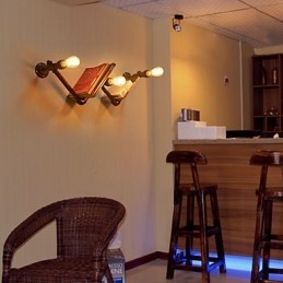 רטרו מתכת למיטות קיר פמוט כפר פסטורלי אורות קיר סלון חדר אוכל מנורת קיר