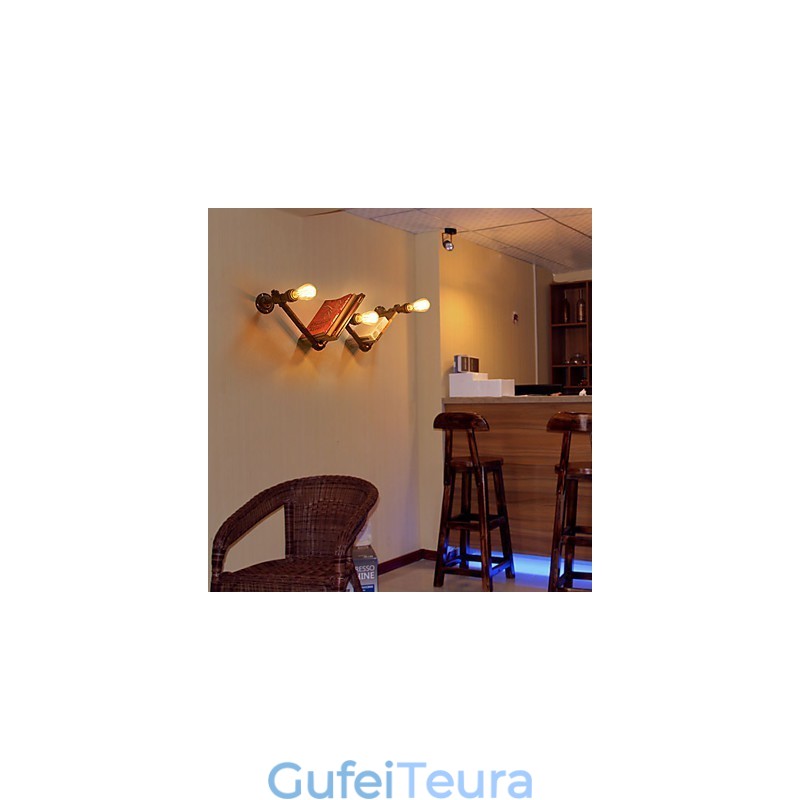 רטרו מתכת למיטות קיר פמוט כפר פסטורלי אורות קיר סלון חדר אוכל מנורת קיר