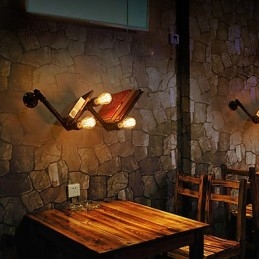 רטרו מתכת למיטות קיר פמוט כפר פסטורלי אורות קיר סלון חדר אוכל מנורת קיר