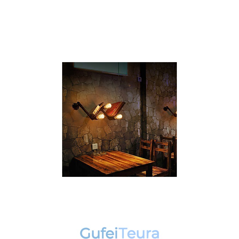 רטרו מתכת למיטות קיר פמוט כפר פסטורלי אורות קיר סלון חדר אוכל מנורת קיר