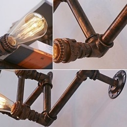 רטרו מתכת למיטות קיר פמוט כפר פסטורלי אורות קיר סלון חדר אוכל מנורת קיר