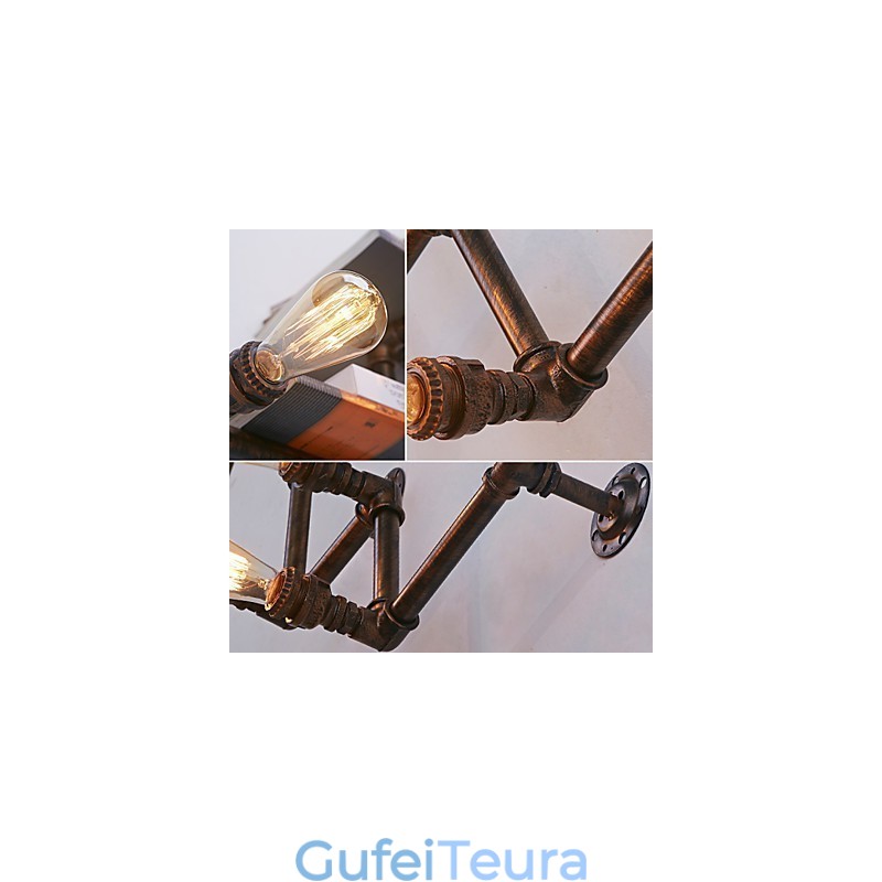 רטרו מתכת למיטות קיר פמוט כפר פסטורלי אורות קיר סלון חדר אוכל מנורת קיר