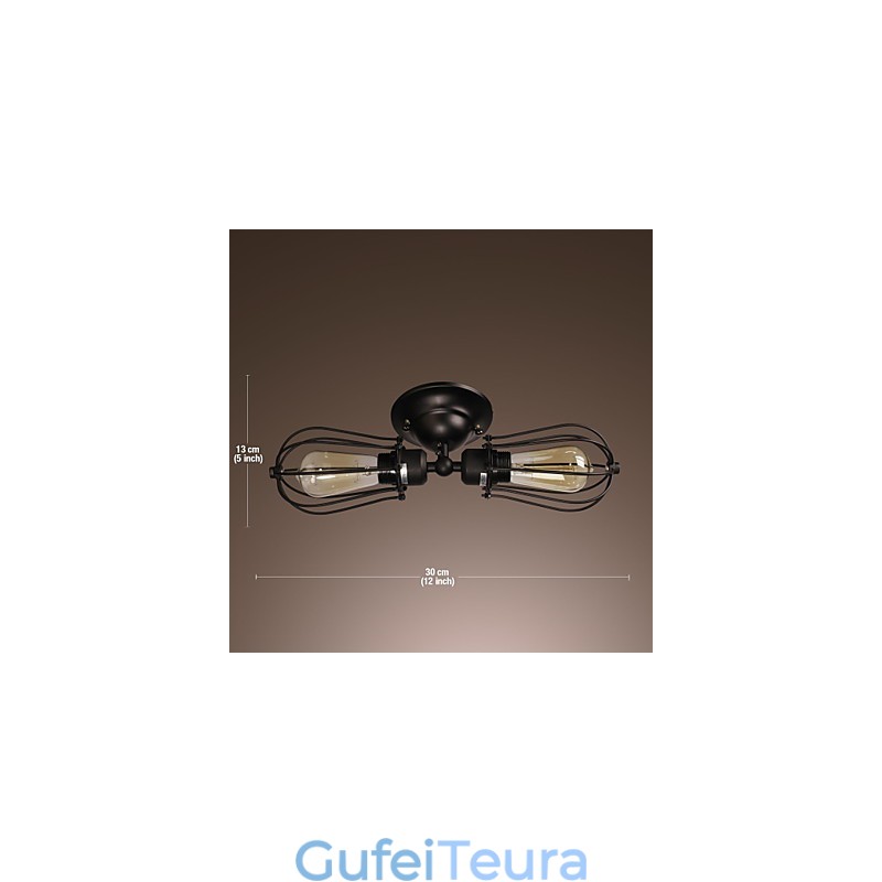 2 אור קיר זהוב בהיר בסגנון עתיק