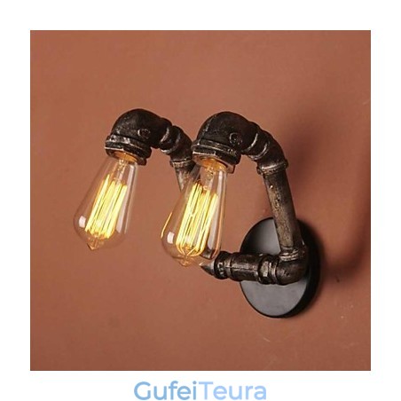 פמוטי קיר בסגנון מיני כפרי לודג' מתכת