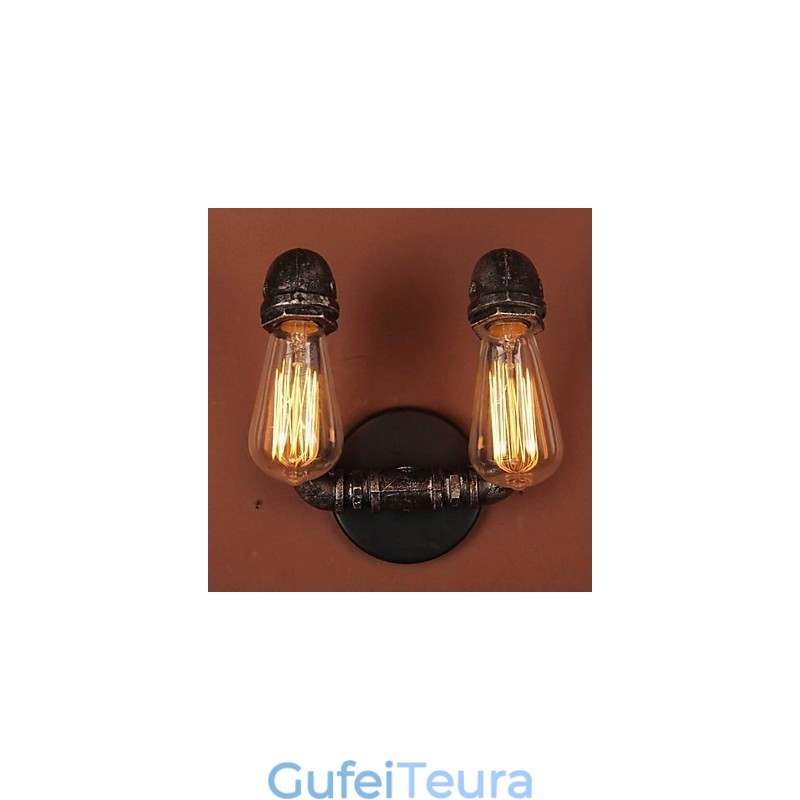 פמוטי קיר בסגנון מיני כפרי לודג' מתכת