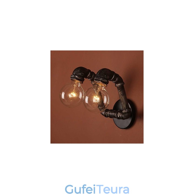 פמוטי קיר בסגנון מיני כפרי לודג' מתכת