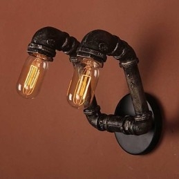 פמוטי קיר בסגנון מיני כפרי לודג' מתכת