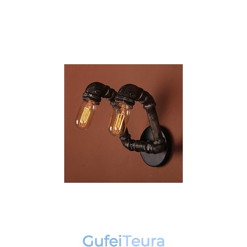 פמוטי קיר בסגנון מיני כפרי לודג' מתכת