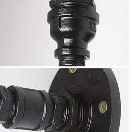 פמוטי קיר בסגנון מיני כפרי לודג' מתכת