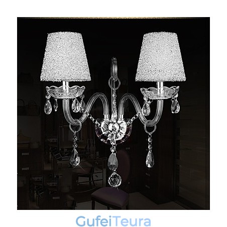 פמוטי קיר קריסטל זכוכית קלאסית מסורתית