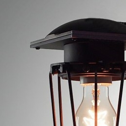 מנורות קיר מחושל רטרו ראש יחיד מנורת קיר עתיקה מנורת זכרונות לופט אמריקאי ברזל וינטג' מנורת קיר כלובים קטנים