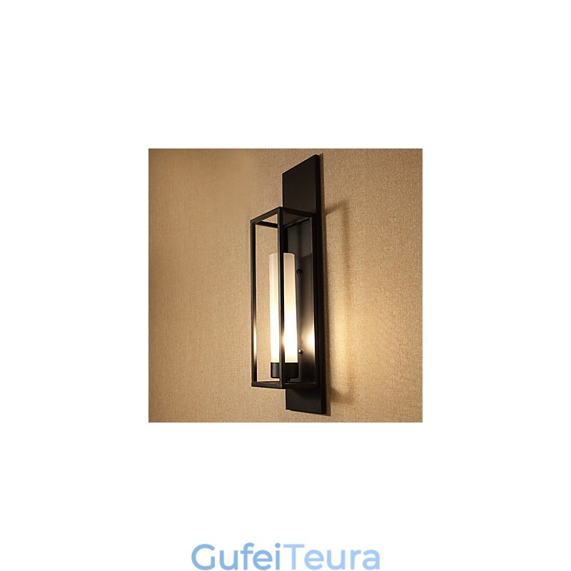 אורות קיר פמוטים קיר כפרי לודג' מתכת חדר אוכל חדר שינה חדר קריאה מתכת+זכוכית