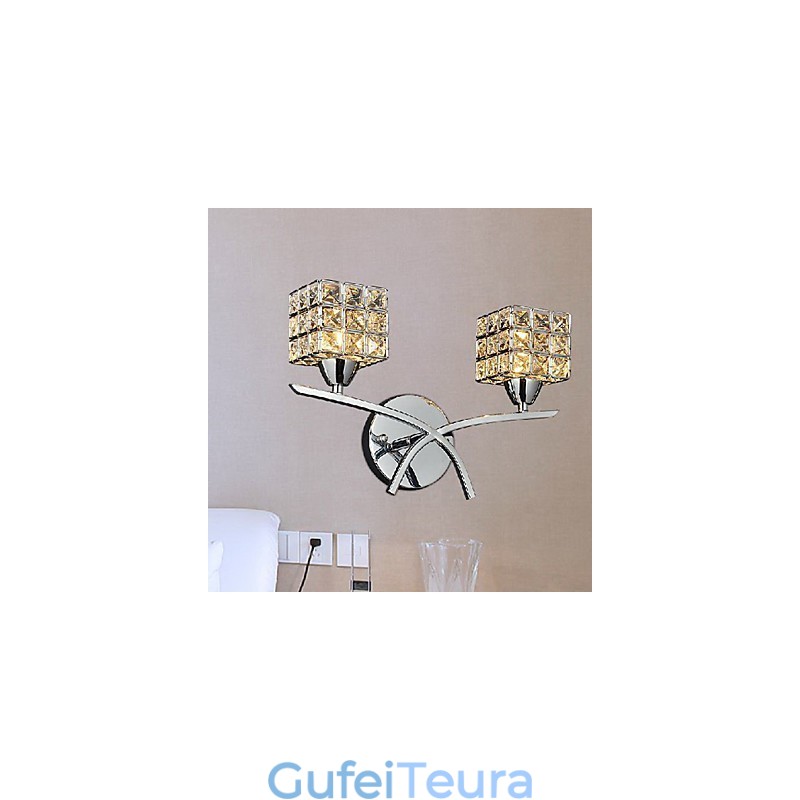 אור קיר קריסטל מודרני ב-2 נורות