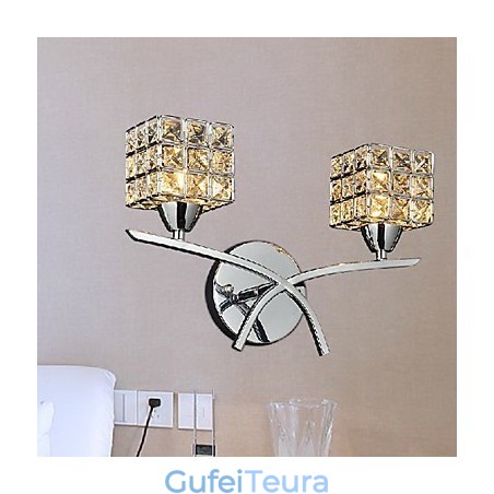 אור קיר קריסטל מודרני ב-2 נורות