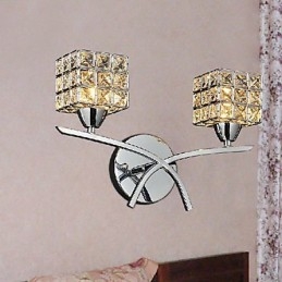 אור קיר קריסטל מודרני ב-2 נורות