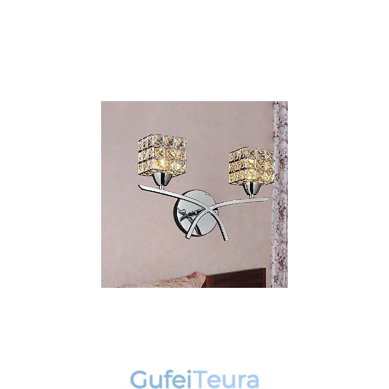 אור קיר קריסטל מודרני ב-2 נורות