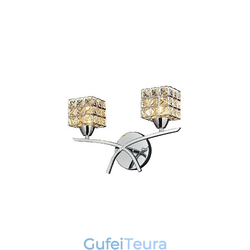 אור קיר קריסטל מודרני ב-2 נורות