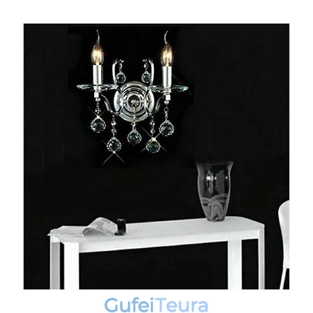 פמוטי קיר קריסטל מתכת קלאסית מסורתית