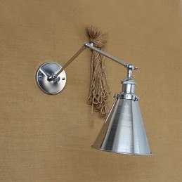פמוטי קיר אורות נדנדה קריאה אורות קיר מיני סטייל כפרי לודג' מתכת