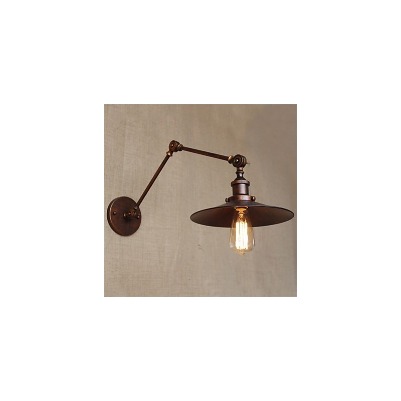 פמוטי קיר אורות נדנדה קריאה אורות קיר מיני סטייל כפרי לודג' מתכת