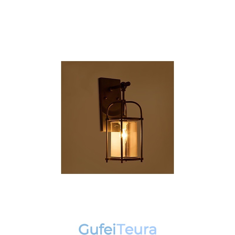 מנורות מראה תעשייתי יצירתי מנורות קיר בסגנון צפון אמריקה עם נורת חליל אדיסון בתוך אורות קישוט בר