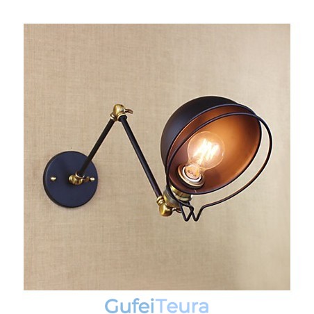 פמוטי קיר אורות נדנדה קריאה אורות קיר מיני סטייל כפרי לודג' מתכת