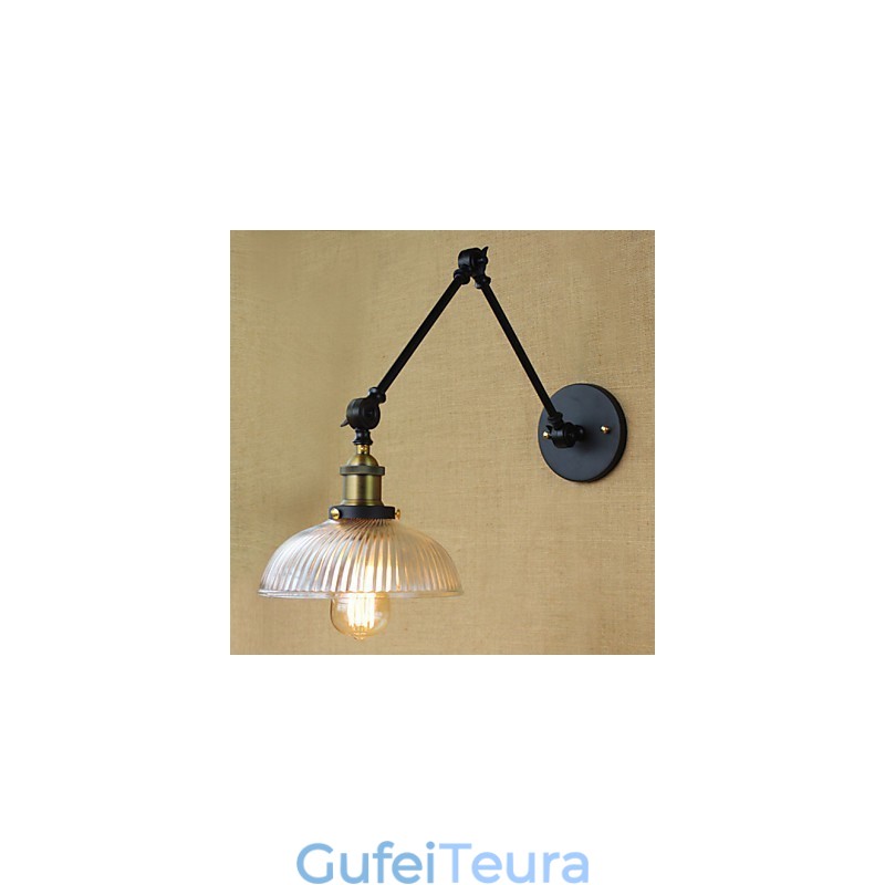 פמוטי קיר אורות נדנדה קריאה אורות קיר מיני סטייל כפרי לודג' מתכת