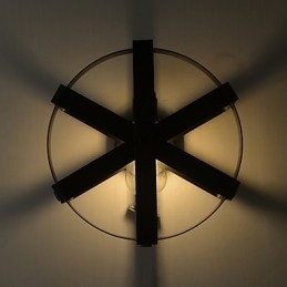 חדש בסגנון וינטג' תעשייתי עגול פמוט קיר מרפסת כניסה לופט מסדרון חדר שינה מנורת קיר