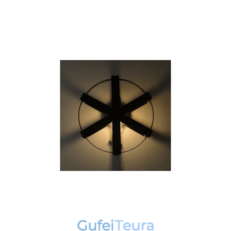 חדש בסגנון וינטג' תעשייתי עגול פמוט קיר מרפסת כניסה לופט מסדרון חדר שינה מנורת קיר