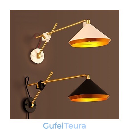 רוח תעשייתית כפרית שיקום דרכים עתיקות יומין זרוע נדנדה מברזל מחושל מנורות קיר