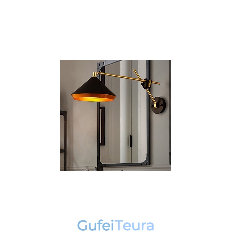 רוח תעשייתית כפרית שיקום דרכים עתיקות יומין זרוע נדנדה מברזל מחושל מנורות קיר