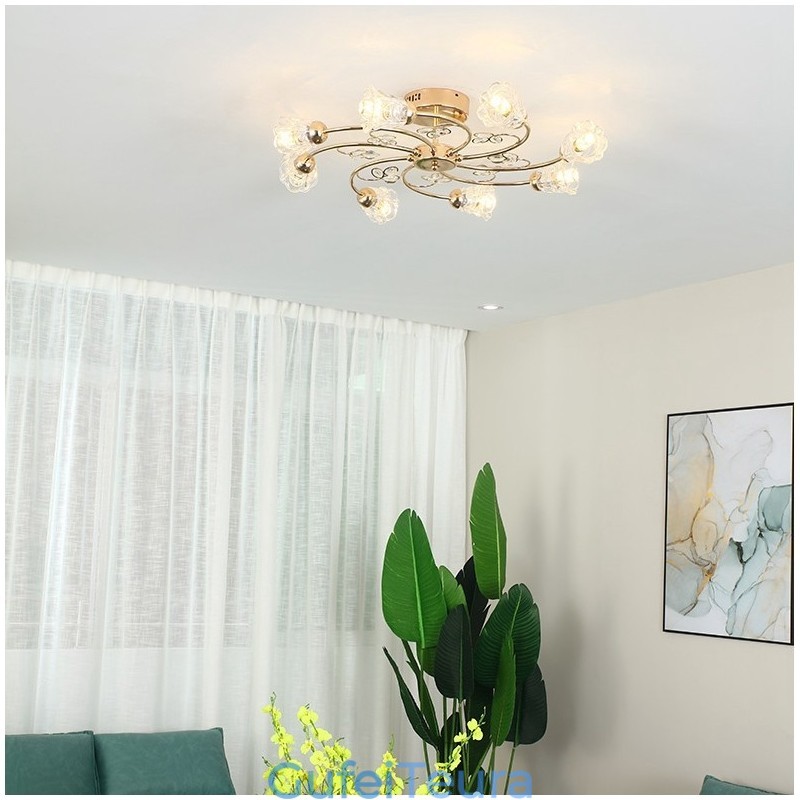 אורות אלומיניום אומנותיים עם גבישים