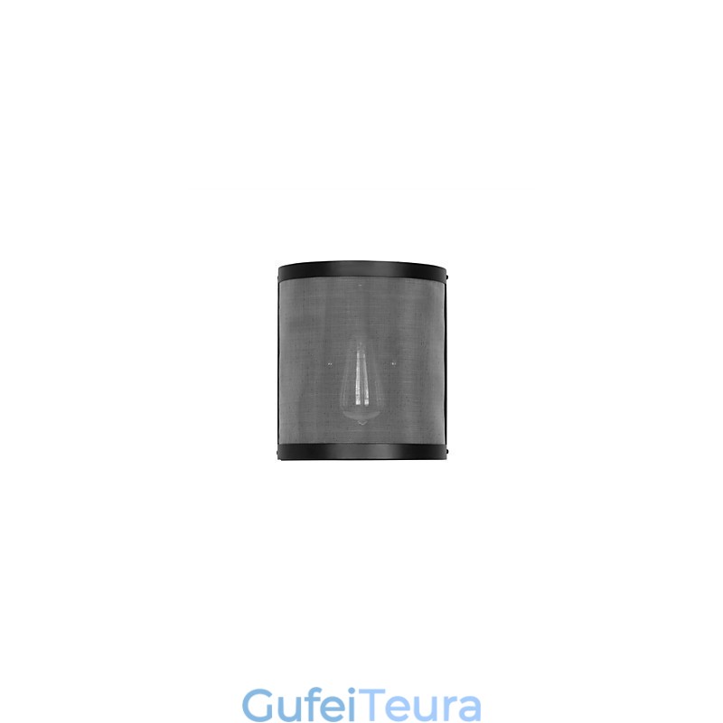 סגנון וינטג' פשטות פלדה רשת תיל ומתכת פמוט קיר סלון מסדרון עליית גג מוסך מרתף מנורת קיר