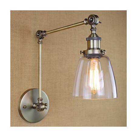 רטרו וינטג' בלובי מלון בלובי מתלה ליד המיטה עתיק ברונזה פמוט קיר דקורטיבי