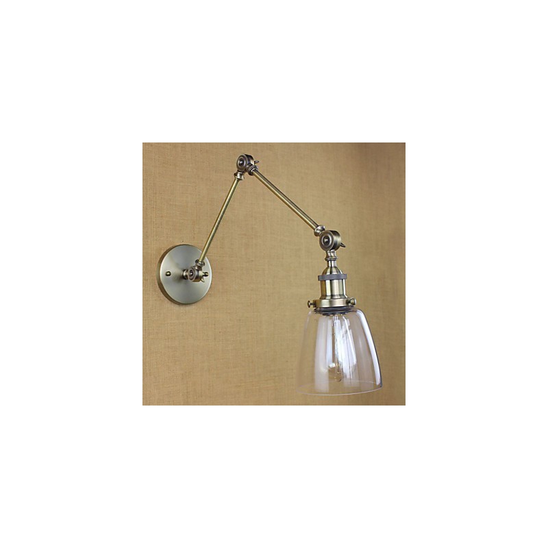 רטרו וינטג' בלובי מלון בלובי מתלה ליד המיטה עתיק ברונזה פמוט קיר דקורטיבי