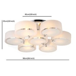 Flush Mount Modern Contemporary 7 אורות מתכת קלה לתקרה