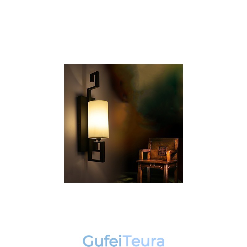 מנורת מודרנית בסגנון אמריקאי עתיק סלון חדר שינה חדרי מלון מנורת קיר בד לבן