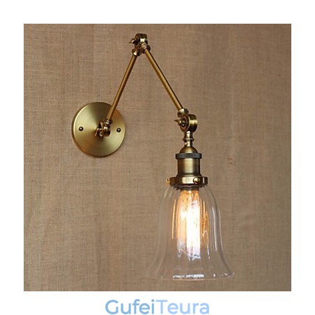 מדינה אמריקאית מילאנו נורדי ציפוי ברונזה זכוכית כפולה זרוע ארוכה זרוע של המרפסת קישוט קיר