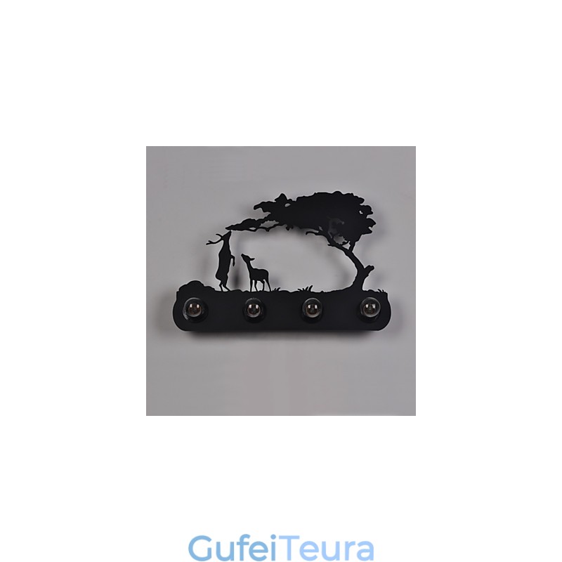 4 אורות אמריקן וילג' פסטורלי LOFT בסגנון חדר שינה מעבר ברזל מנורות קיר רטרו