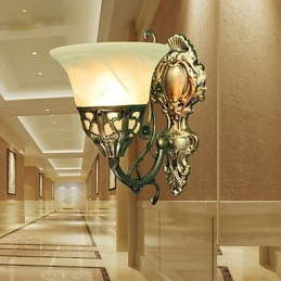 מנורות קיר אירופאיות ציפוי חומר מתכת תאורה ברונזה עם ליד המיטה סלון מראה קדמית מרפסת מנורת