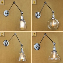 זכוכית כרום זרוע כפולה מתכוונן בר כסף KTV ליד המיטה מסעדה קיר חדר מלון