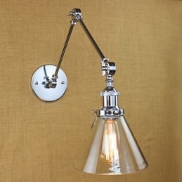 זכוכית כרום זרוע כפולה מתכוונן בר כסף KTV ליד המיטה מסעדה קיר חדר מלון