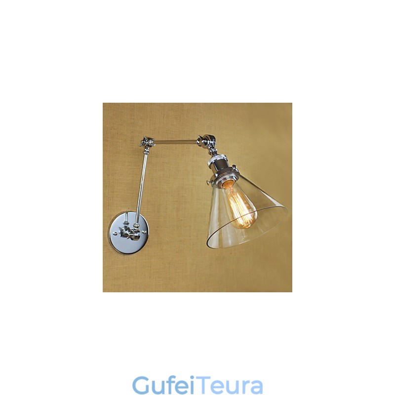 זכוכית כרום זרוע כפולה מתכוונן בר כסף KTV ליד המיטה מסעדה קיר חדר מלון