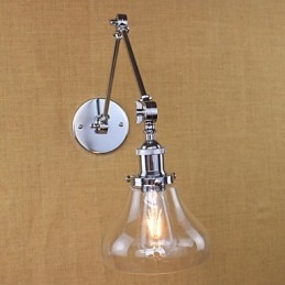 זכוכית כרום זרוע כפולה מתכוונן בר כסף KTV ליד המיטה מסעדה קיר חדר מלון