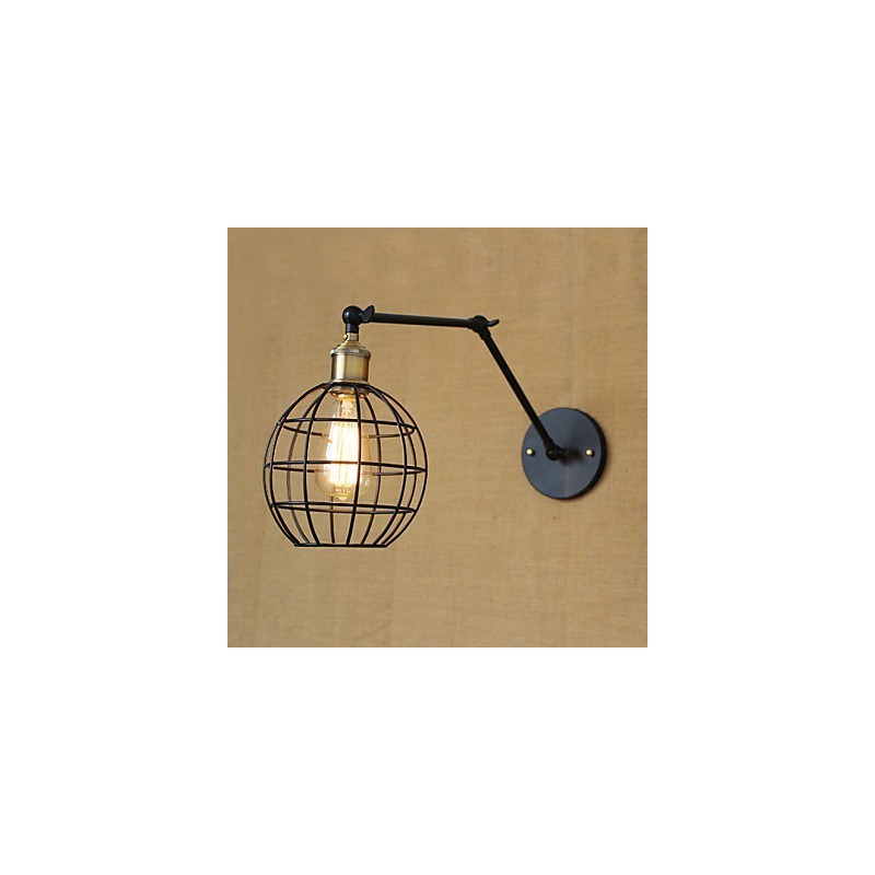 פמוטי קיר אורות נדנדה קריאה אורות קיר מיני סטייל כפרי לודג' מתכת